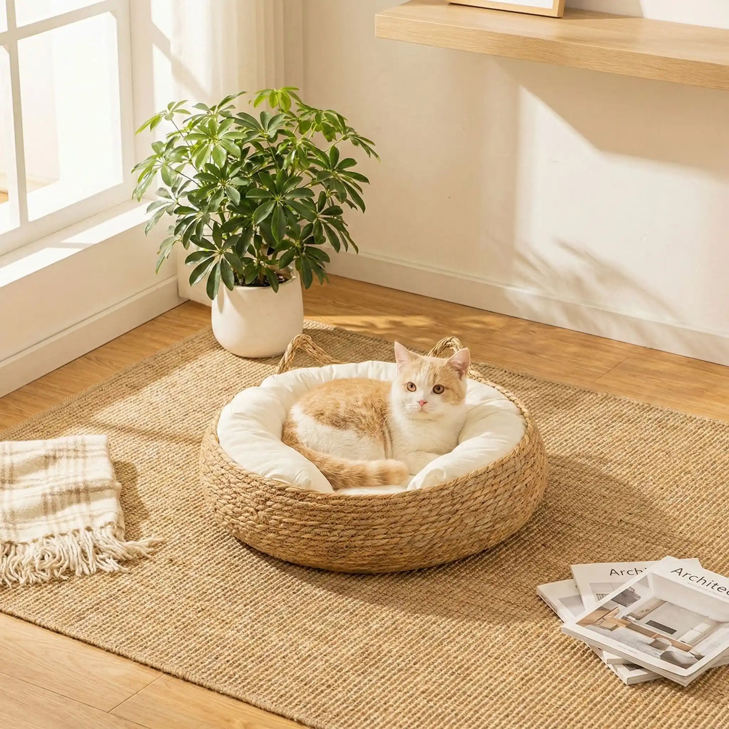 Panier Chat osier | Authentique - Pitou The Cat
