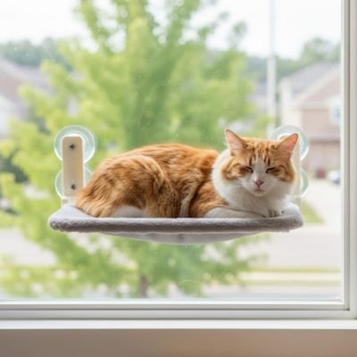 Hamac pour chat fenetre | ComfyPerch - Pitou The Cat
