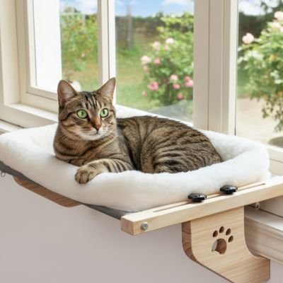 Hamac pour Chat fenêtre | Confort Félin - Pitou The Cat