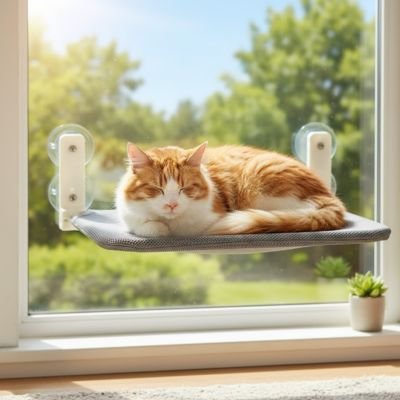 Hamac pour chat fenetre | ComfyPerch - Pitou The Cat