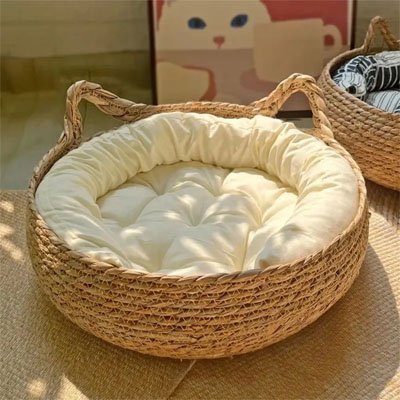 Panier Chat osier | Authentique - Pitou The Cat