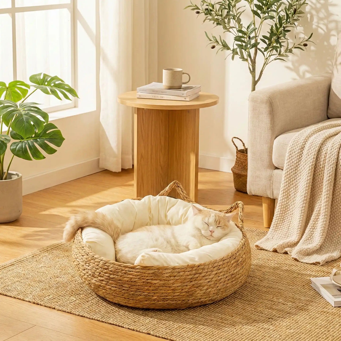 Panier Chat osier | Authentique - Pitou The Cat