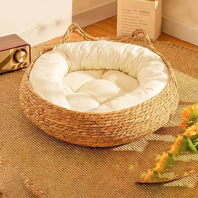 Panier Chat osier | Authentique - Pitou The Cat